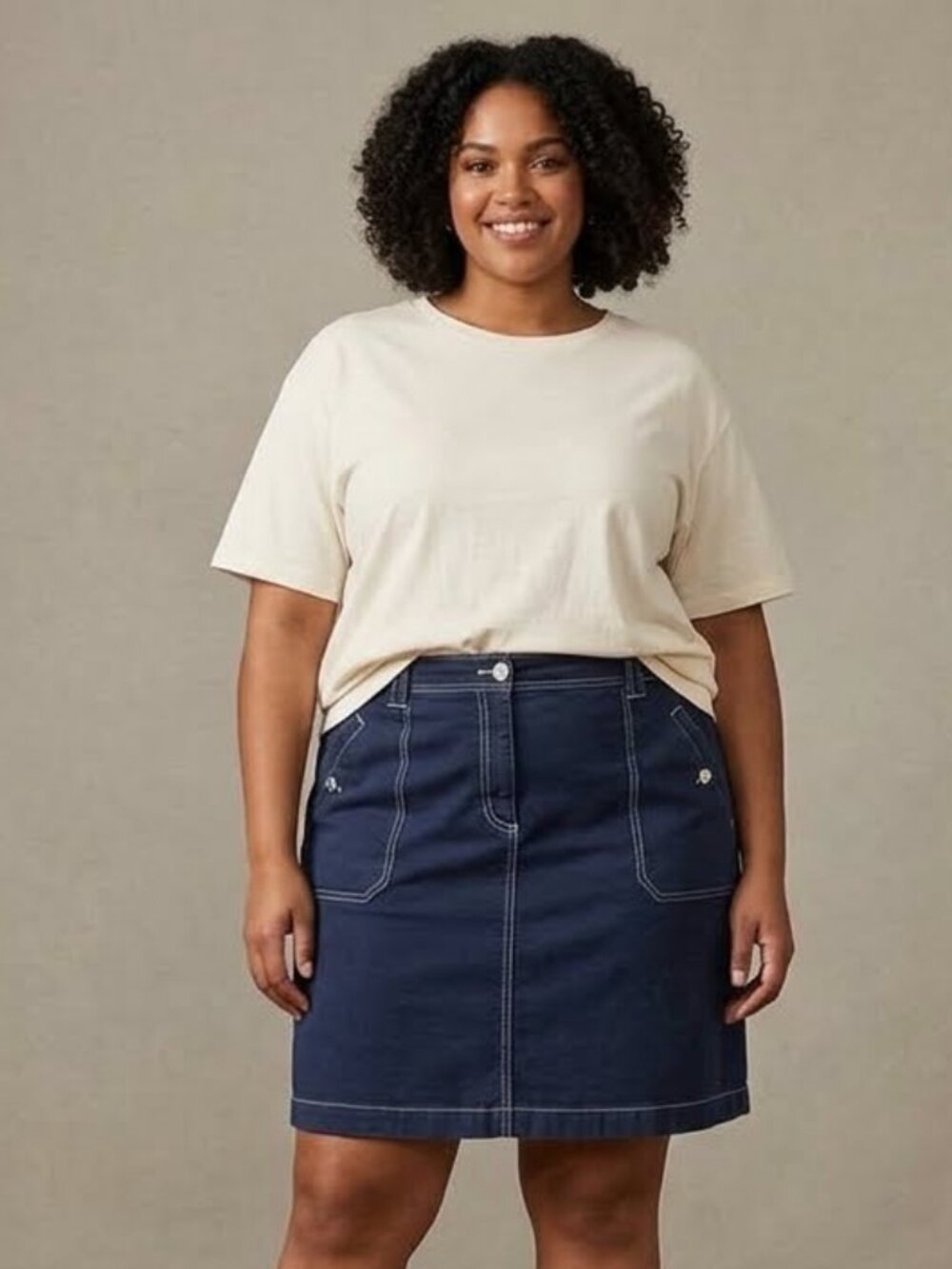 Karen Scott Classic Navy Blue Skort Size 16